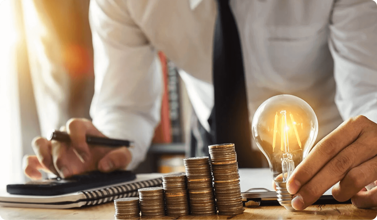 calculatrice lampe argent